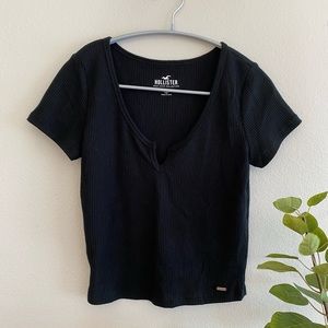 Hollister notched crop top